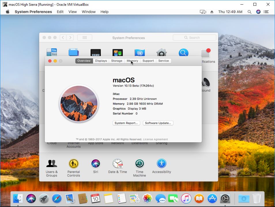 mac os with virtualbox